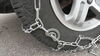 0  tire chains steel twist link on a vehicle