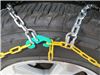 Titan Chain Alloy Snow Tire Chains - Diamond Pattern - Square Link - 1 Pair On Road Only TC2317 on 2008 Toyota Highlander 
