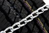 tire chains on road or off titan chain snow for wide base and dual tires - ladder pattern twist link 1 axle set