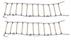 Titan Chain Alloy Snow Chains w/ Cams for Wide Base Tires - Ladder Pattern - Square Link - 1 Pair - TC3231SCAM