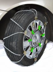 Titan Chain Cable Tire Chain - Diagonal Pattern - Roller Links - Manual Tensioning - 1 Pair         