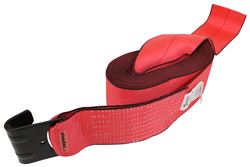 Titan Chain Strap for Truck and Trailer Winch - Flat Hook - 4" x 30' - 5,400 lbs - Red - TCLR430-1-44