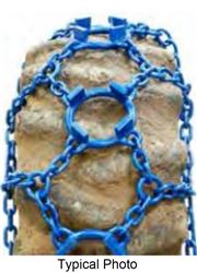 Titan Chain Forestry Tire Chains for Skidders - Hexagon Pattern - Rings with Cleats - 1 Pair - TCR231C-14MM