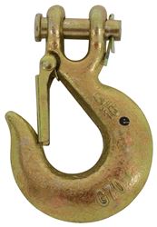 Titan Chain Clevis Hook w/ Spring Loaded Latch for Chain w/ 5/16" Thick Links - 4,700 lbs - TCSLIP-G70-8-L