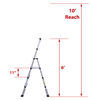 a-frame ladders 6 feet tall telesteps telescopic ladder - 6' extended height 10' reachable 375 lbs