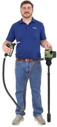 TeraPump Battery Powered Diesel Transfer Pump for 55 Gallon Drums and IBC Totes - TE24VR