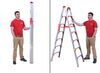 a-frame ladders folding telesteps ladder - 7' tall 11' reachable height 250 lbs