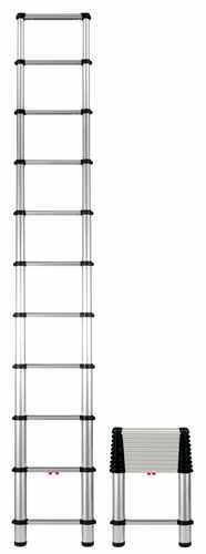 Telesteps Telescopic Ladder - 10-1/2' Extended Height - 14' Reachable ...