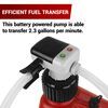 0  powered pump auto-stop sensor terapump battery ethanol transfer for gas cans and racing utility jugs