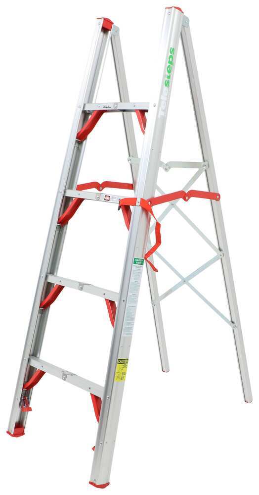 Telesteps Folding Ladder - 5' Tall - 9' Reachable Height - 250 lbs - TE67FR