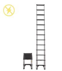 Telesteps Telescopic Ladder - Black Kevlar - 12-1/2' Extended Height - 16' Reach - 300 lbs - TE96FR