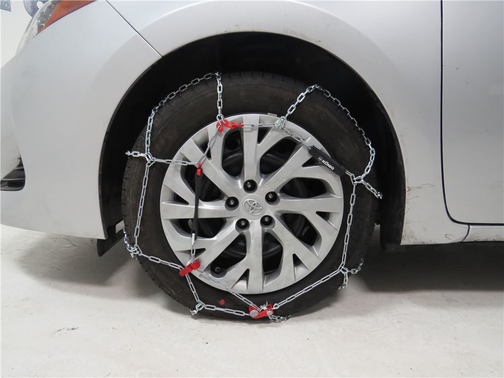 2016 Toyota Corolla Konig Tire Chains Diamond Pattern Square Link