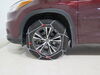 2016 toyota highlander  tire chains on road or off konig commercial truck - diamond pattern square link assisted tensioning 1 pair