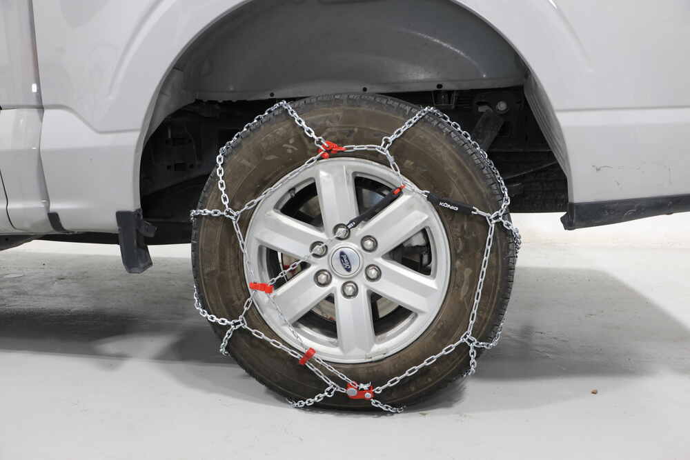 Konig Commercial Truck Tire Chains - Diamond Pattern - Square Link -  Assisted Tensioning - 1 Pair Konig Tire Chains th01571255
