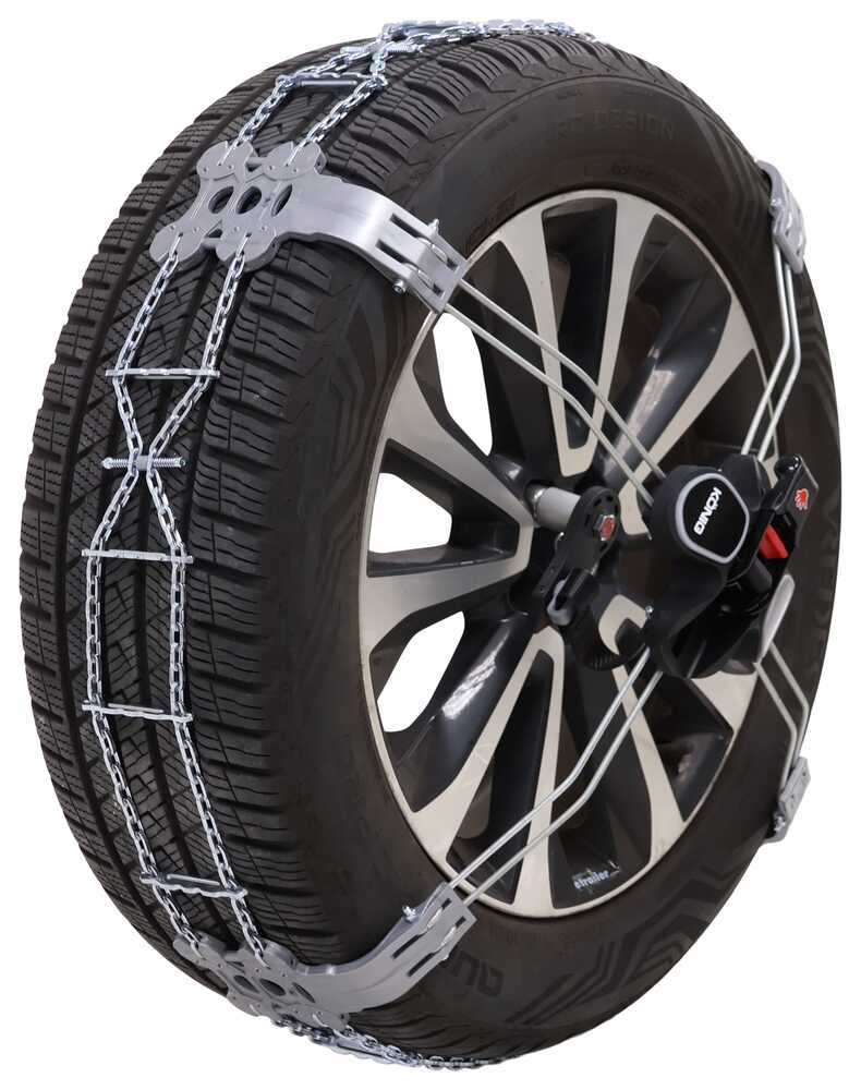 Konig K-Summit Tire Chains - Diamond Pattern - Square Link - Self 