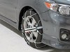 2012 toyota corolla  tire chains on road only konig easy fit - diamond pattern square link self tensioning 1 pair