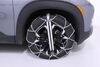 2021 chevrolet trailblazer  tire chains on road only konig easy fit - diamond pattern square link self tensioning 1 pair