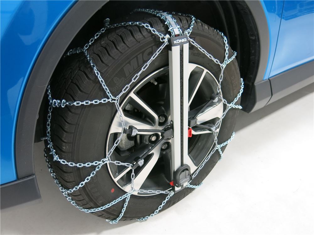 2018 Toyota RAV4 Konig Easy Fit Tire Chains Diamond Pattern Square