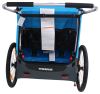 multi-function trailer 2 child capacity thule coaster xt bike and stroller - blue