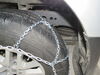 0  tire chains steel square link on a vehicle