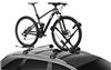 wheel mount aero bars factory round square thule upride roof bike rack - clamp on or channel aluminum