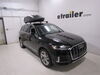 2021 audi q7  aero bars factory round square thule force xt l rooftop cargo box - 16 cu ft black aeroskin