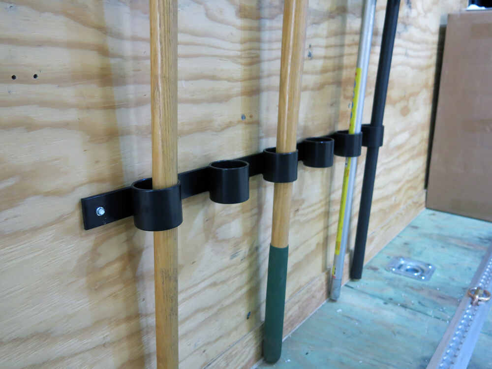 6 Slot Tool Rack - Black Powder Coated Steel - 33-1/2 Long Brophy Trailer  Cargo Organizers TH6B