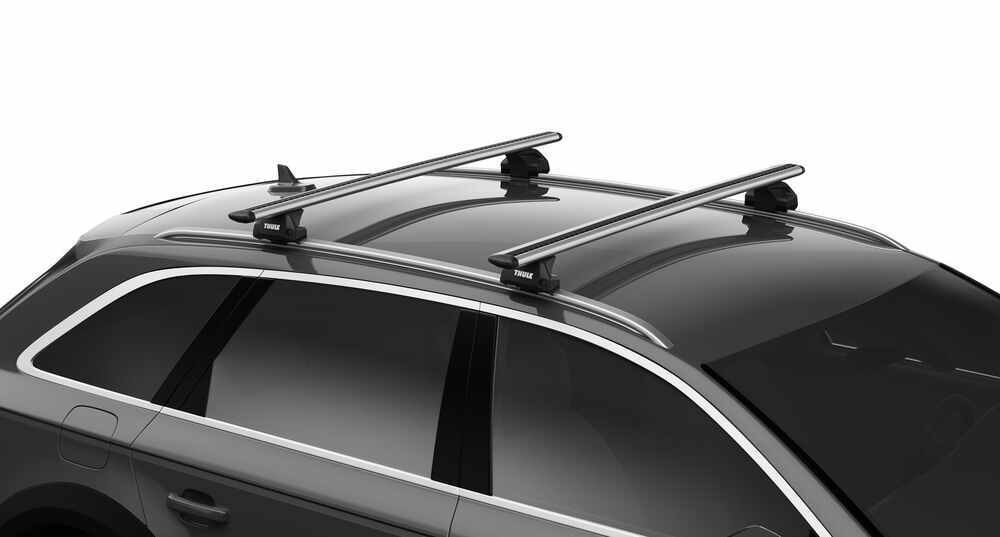 on FLUSH RAILS Thule Aero Black WingBars Roof Rack Rail Bars Mercedes GLC 2015