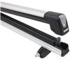 roof rack clamp on thule snowpack extender ski and snowboard carrier - slide out 6 pairs of skis or 4 boards silver