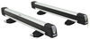 roof rack fixed thule snowpack ski and snowboard carrier - locking 6 pairs of skis or 4 boards silver