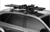 roof rack 4 snowboards 6 pairs of skis thule snowpack ski and snowboard carrier - locking or boards silver