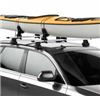 kayak paddle board aero bars elliptical factory round square thule dockgrip and roof rack w/ tie-downs - saddle style clamp on