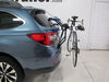 2015 subaru outback wagon  frame mount - anti-sway adjustable arms thule passage trunk bike rack for 2 bikes hanging style