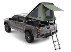 Thule Basin Wedge Rooftop Tent and Cargo Box - 2 Person - 600 lbs - Black and Olive Green - TH92VY