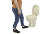standard height round thetford aqua-magic vi rv toilet - bowl parchment polypropylene