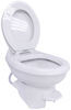 low height ceramic thetford aqua-magic style plus rv toilet - profile round bowl white