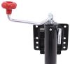 car hauler enclosed trailer utility bolt-on round snap ring swivel jack w/ footplate - bolt on black topwind 10-1/2 inch travel 2k