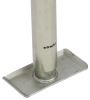 side frame mount jack no drop leg round pipe swivel w/ footplate - weld on zinc topwind 10-3/4 inch travel 3k