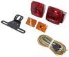 tail lights stop/turn/tail side marker reflector rear license plate standard trailer light kit with 25' wire harness