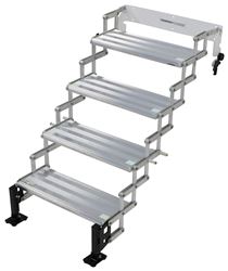 TorkLift GlowStep Stow N' Go Scissor Steps w/ Landing Gear - 4 Steps - 375 lbs - White Bracket - TLA7844