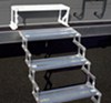 torklift rv steps truck camper 1 step glowstep collapsible for campers w/ basement storage - 6 inch 325 lbs white