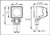 exterior lights flood beam dimensions