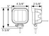 exterior lights wide flood beam dimensions