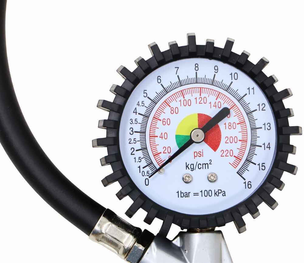 TireMinder Tire Inflator with Air Pressure Gauge - Analog - 0 to 220 ...