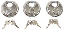 Trimax Stainless Steel Padlocks with 3/8" Shielded Shackle - Qty 3 - TMX48ZR