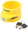 trimax king pin lock for 5th wheel trailers - collar style hardened steel yellow