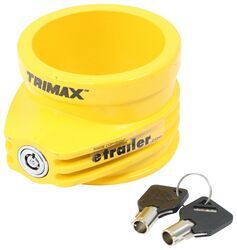 Trimax King Pin Lock for 5th Wheel Trailers - Collar Style - Hardened Steel - Yellow - TMX56RR