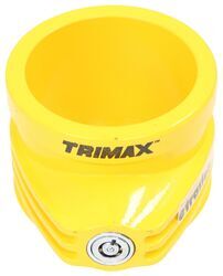 Trimax King Pin Lock for 5th Wheel Trailers in yellow. 