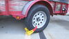 0  wheel chock single trimax trailer and lock - 6 inch 10-1/2 wide tires