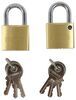universal application padlock trimax solid brass padlocks - 3/4 inch wide 3/8 diameter shackle dual locking qty 2